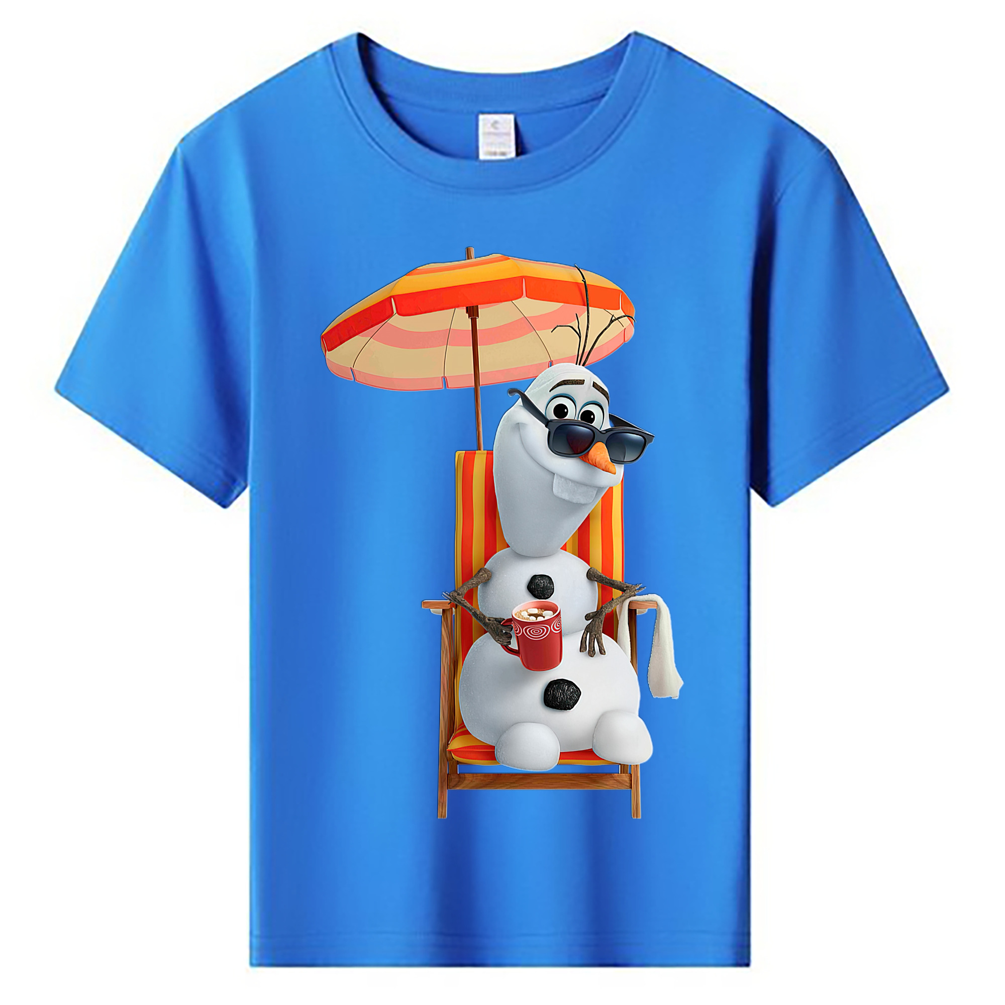 （画像用） アナと雪の女王 アンナ エルサ Frozen Anna Elsa 綿100％キッズTシャツ（フロントプリント）